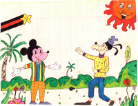 Goofy and Mickey Mouse